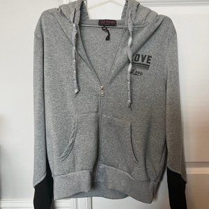 ★ cozy gray AQ Sport zip-up hoodie